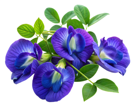 violet green pea flowers isolated on white background. PNG Transparent file type with high definition quality And vibrant color grading Available.