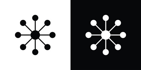 Fototapeta premium Variety icon silhouette in black flat style. Graphic element