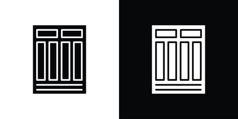 Mood board icon silhouette in black flat style. Graphic element