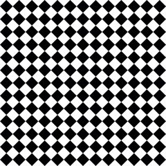 seamless pattern of alternating black and white diamonds arranged diagonally in a grid.