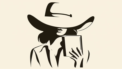 Cowgirl with a book 