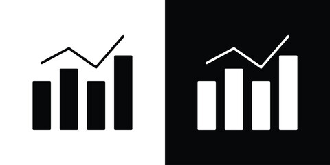 Benchmarking icon silhouette in black flat style. Graphic element