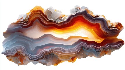 Colorful banded agate slice (1)