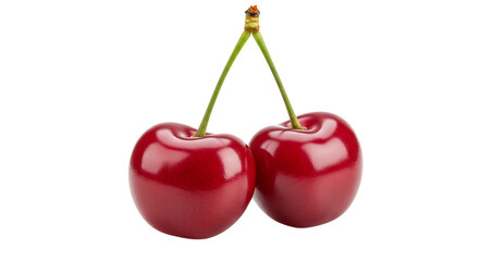 cherries isolated on white without background