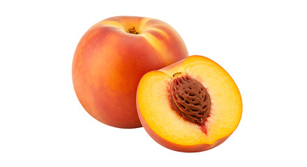 peach isolated on white background