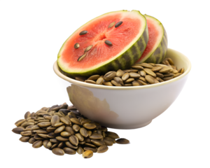 pumpkin seeds and nuts isolated on white background. PNG Transparent file type with high definition quality And vibrant color grading Available.