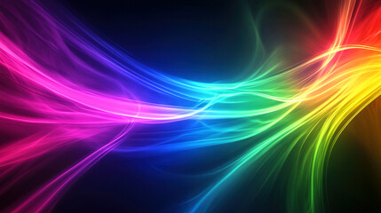 Obraz premium Abstract vibrant colorful wavy lines over a dark background
