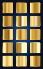 Golden gradients color palette