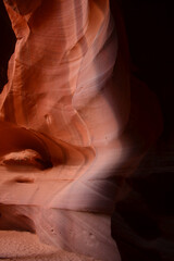 Photo showng a beautiful shape of Antelope Canyon - famous landmark in Arizona state, USA