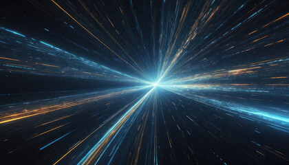 Abstract illustration of light and energy emanating from a central point.