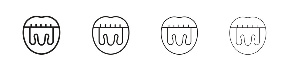 Tonsillitis icon for graphic design, Web, UI, app. Simple abstract icons