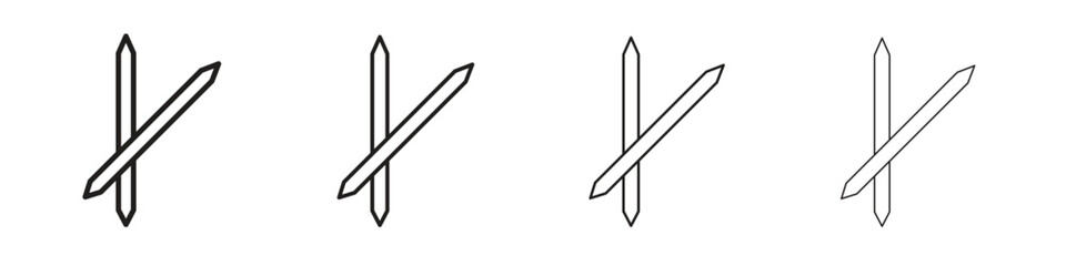 Toothpick icon for graphic design, Web, UI, app. Simple abstract icons