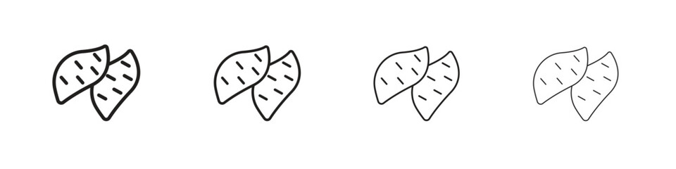 Sweet potato icon for graphic design, Web, UI, app. Simple abstract icons