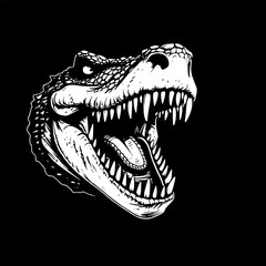 Crocodile - Minimalist and Flat Logo - Vector illustration