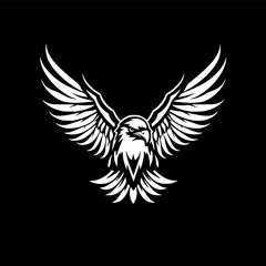 Obraz premium Eagle | Black and White Vector illustration