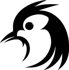 Obraz premium Parrot - Black and White Isolated Icon - Vector illustration