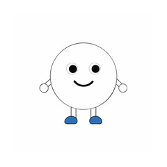 Obraz premium Smiling Snowball With Stick Arms On