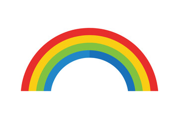 Obraz premium Curved Rainbow Forming Garden Border On