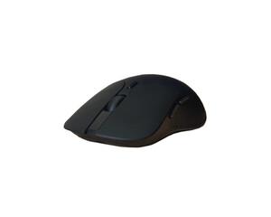 Side view of wireless computer mouse isolated on white