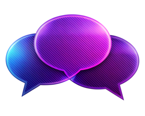 vector illustration of an abstract speech bubble isolated on white background. PNG Transparent file type with high definition quality And vibrant color grading Available.