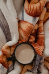 Cup of Coffee on Blanket Still Life
