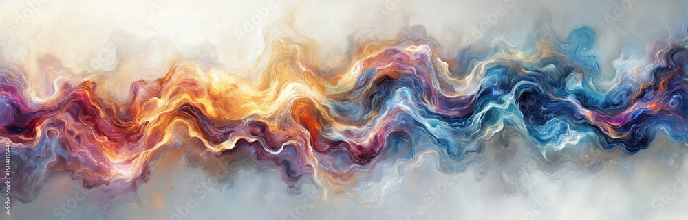 Poster abstract gradient from white to black, transitioning smoothly, outlined with black border, creating 