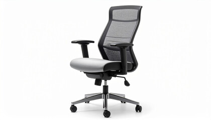 Ergonomic office chair with sleek design, featuring mesh back for breathability and cushioned seat for comfort. Ideal for long hours of work, promoting good posture and support