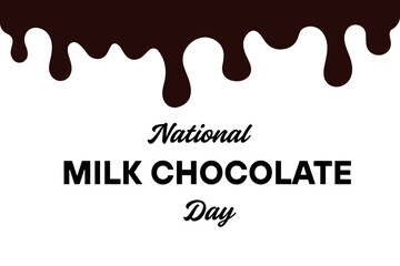 National Milk Chocolate Day Poster – Dripping Chocolate Design with Bold Typography