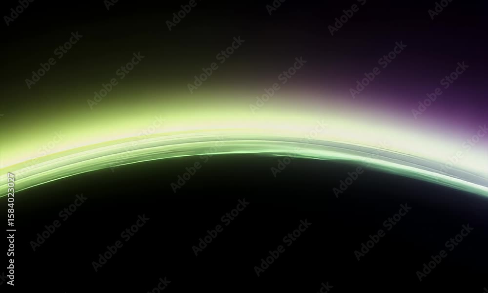 Wall mural abstract light curve flowing gently with dark space background