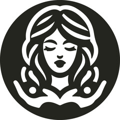 Elegant face beauty vector with soft lines, glowing skin tones, and floral accents—perfect for skincare, cosmetics, or wellness brand visuals.