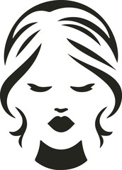 Elegant face beauty vector with soft lines, glowing skin tones, and floral accents—perfect for skincare, cosmetics, or wellness brand visuals.
