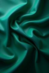 Obraz premium Abstract Close up of Emerald Green Leather Fabric with Soft Folds and Texture creating a luxurious backdrop