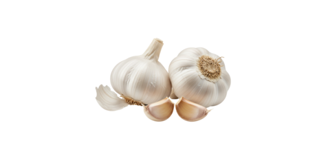 garlic isolated on white background
