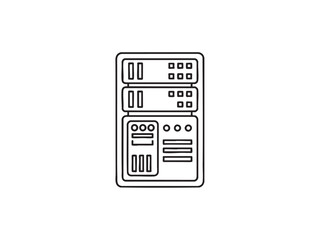 Isolated server rack icon illustration