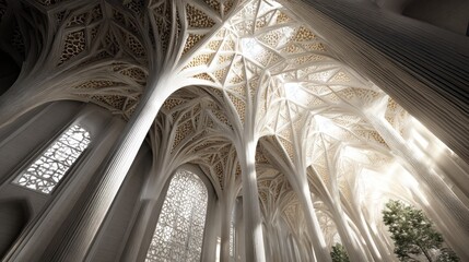 Interior of a modern cathedral