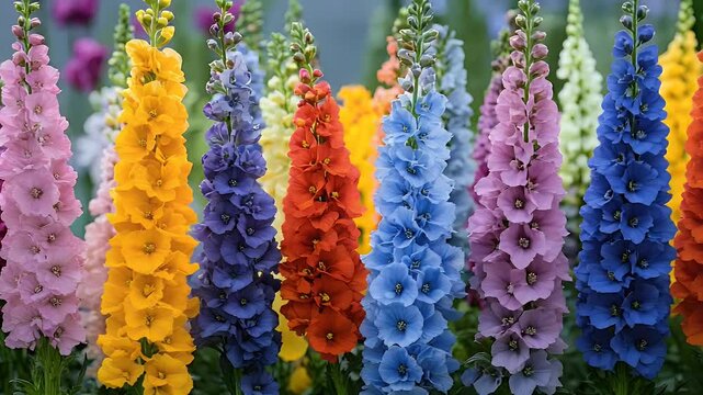 Vibrant Rainbow of Matthiola Incana: A Stunning Floral Display