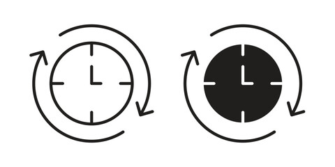 Uptime and downtime icon concept for infographic, website or app.