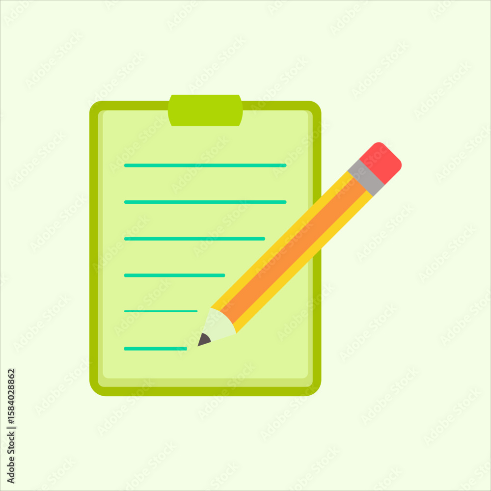 Poster clipboard and pencil icon. icon related to design elements. suitable for web site, app, user interfa