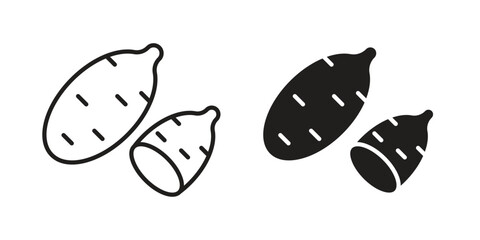 Sweet potato icon concept for infographic, website or app.