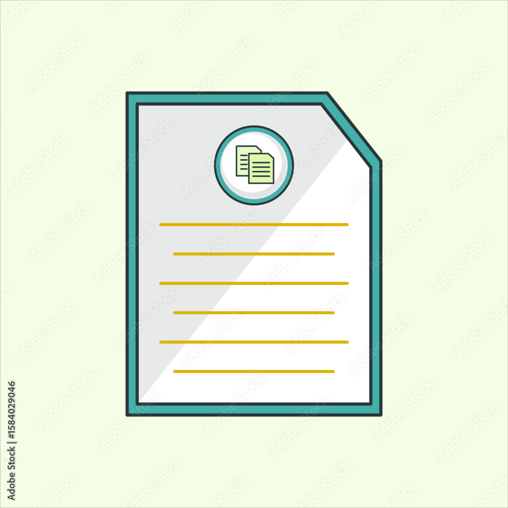 Fototapete copy document icon. icon related to design elements. suitable for web site, app, user interfaces,ele