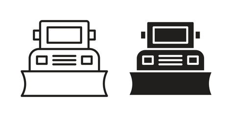 Snowplow icon concept for infographic, website or app.