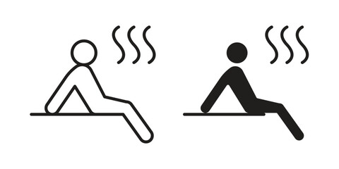 Sauna icon concept for infographic, website or app.