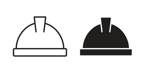 Safety helmet icon concept for infographic, website or app.