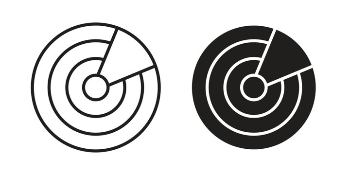 Radar detection icon concept for infographic, website or app.