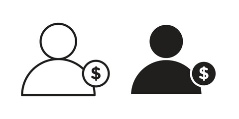 Personal loan icon concept for infographic, website or app.