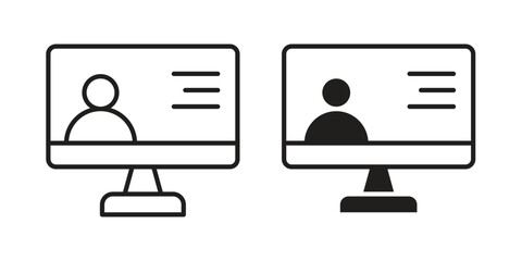 Online course icon concept for infographic, website or app.