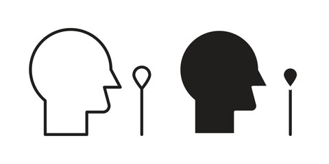 Nasal swab icon concept for infographic, website or app.