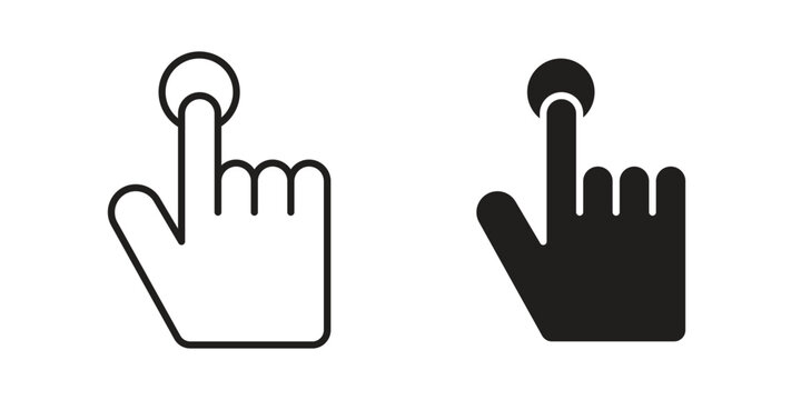 Finger control icon concept for infographic, website or app.
