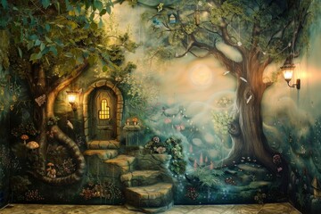 Mysterious Door in Ancient Tree