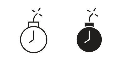 Deadline icon concept for infographic, website or app. © Opps
